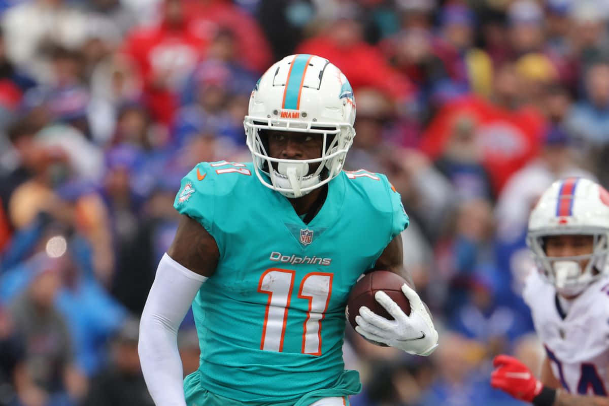 Devante Parker Miami Dolphins Game Action Wallpaper