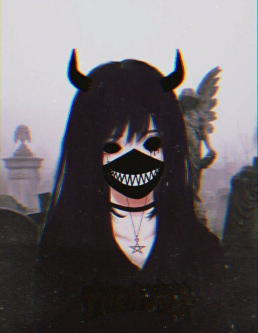 Devilish Goth Girl Pfp Wallpaper