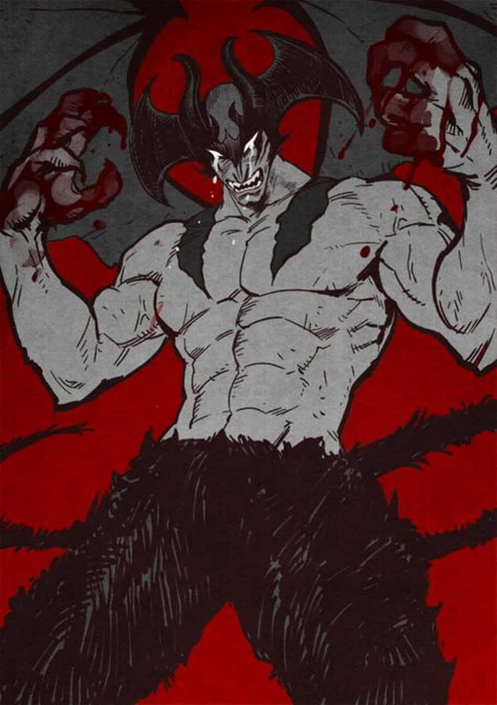 Devilman Crybaby Amon Artwork Wallpaper