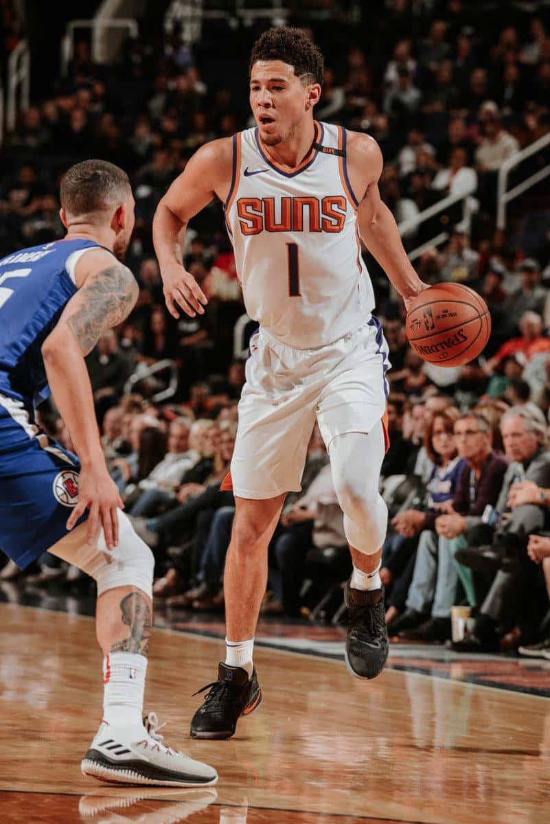 Devin Booker Basketball Iphone Wallpaper Wallpaper