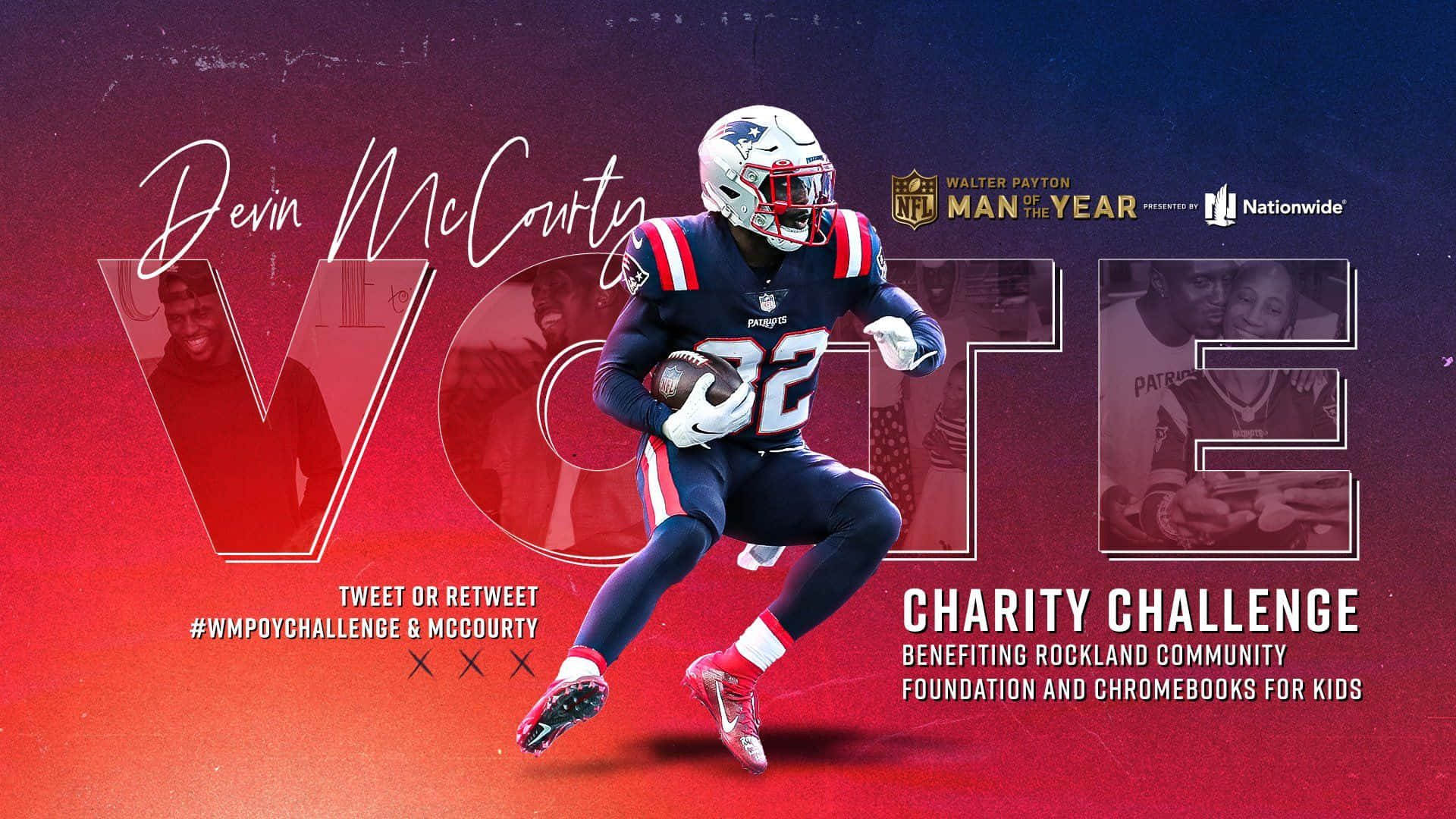 Devin Mccourty In Action During A Game Wallpaper