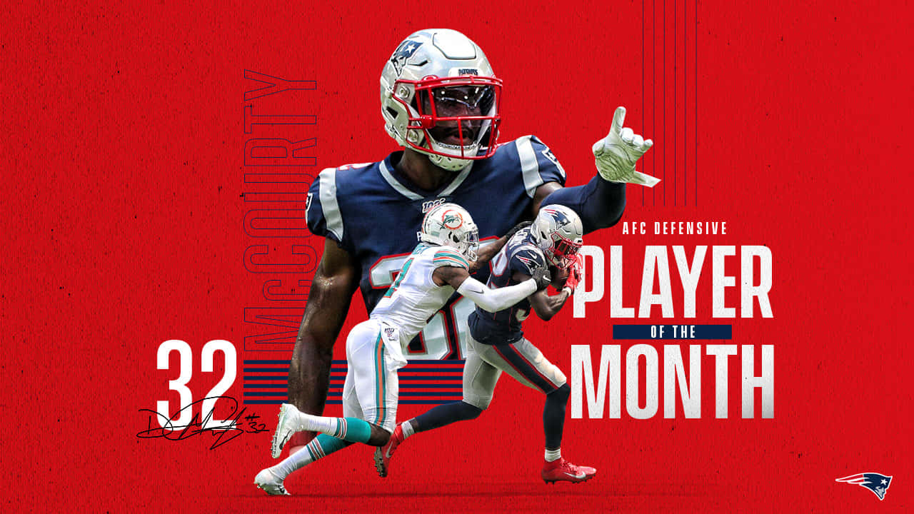 Devin Mccourty In Action On The Field Wallpaper