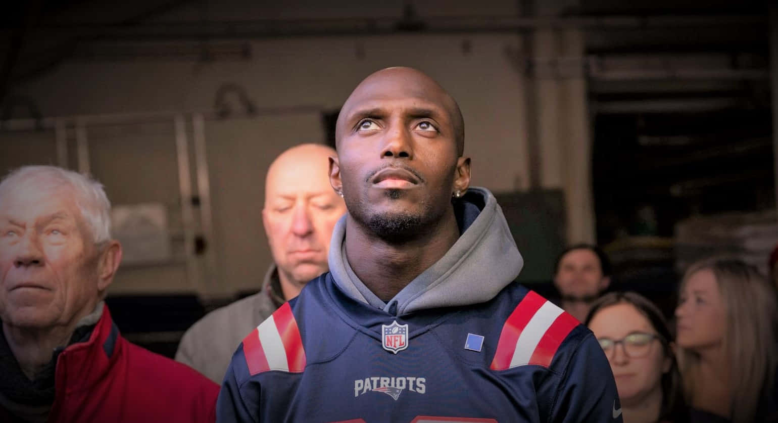 Devin Mccourty In Action On The Field Wallpaper