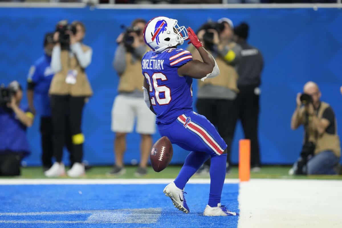 Devin Singletary Celebrating Touchdown Wallpaper