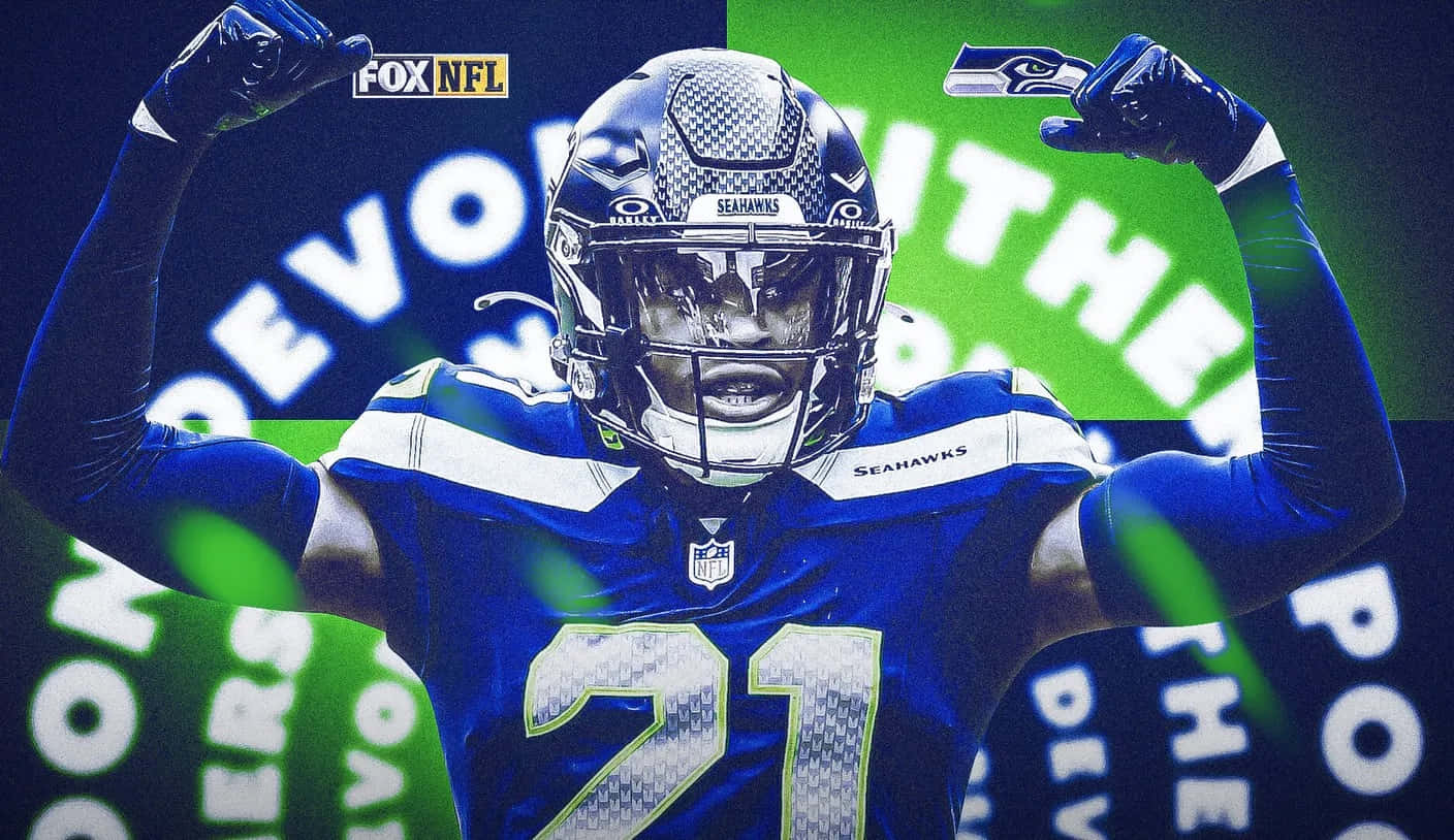 Devon Witherspoon Seahawks Promotional Artwork Wallpaper