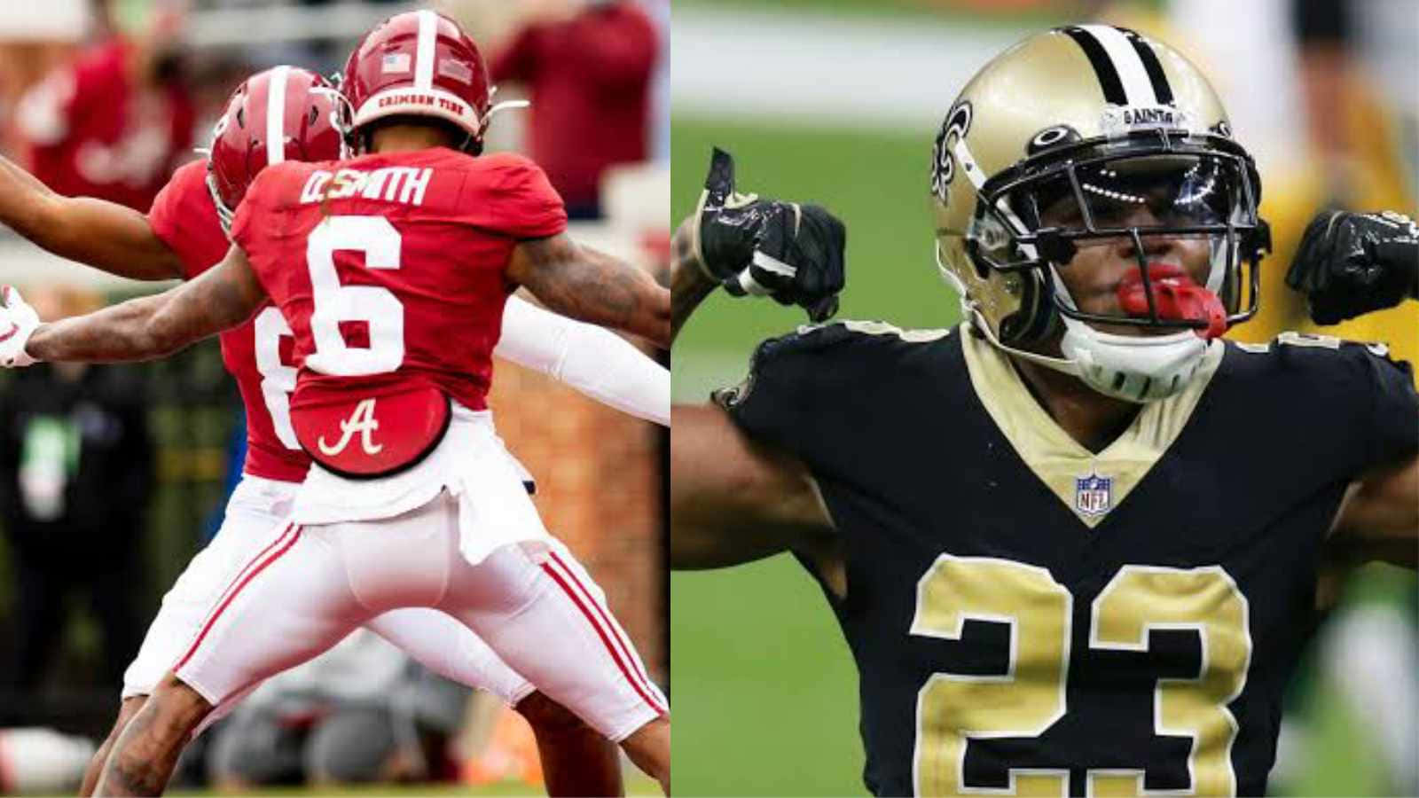 Devonta Smith And Marshon Lattimore Split Wallpaper