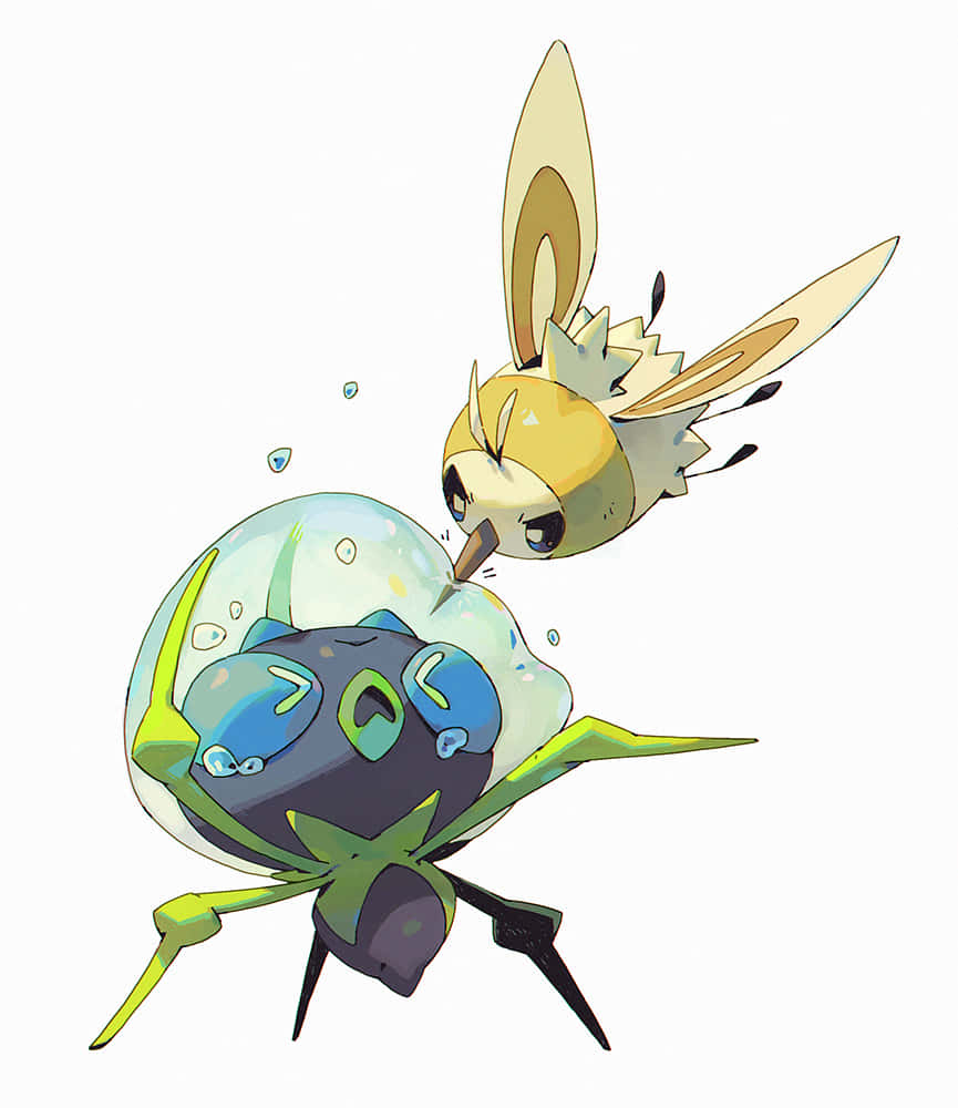 Dewpider And Pikipek Wallpaper