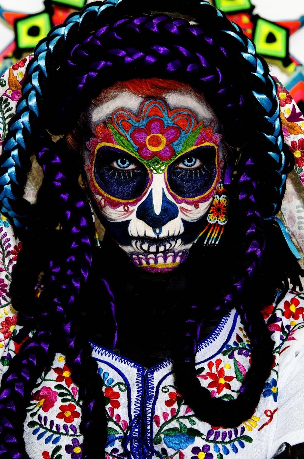 Dia De Los Muertos Skull Stare Wallpaper