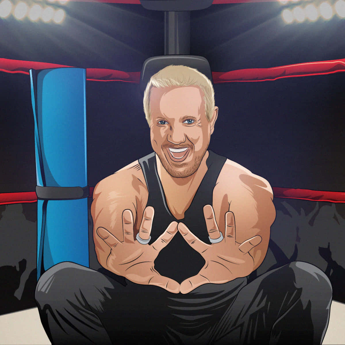 Diamond Dallas Page Cartoon Drawing Wallpaper