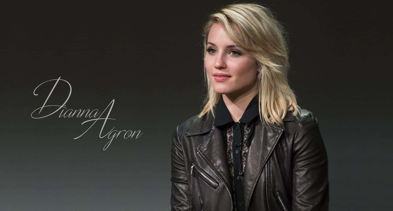 Dianna Agron Posing Confidently In A Stylish Outfit Wallpaper