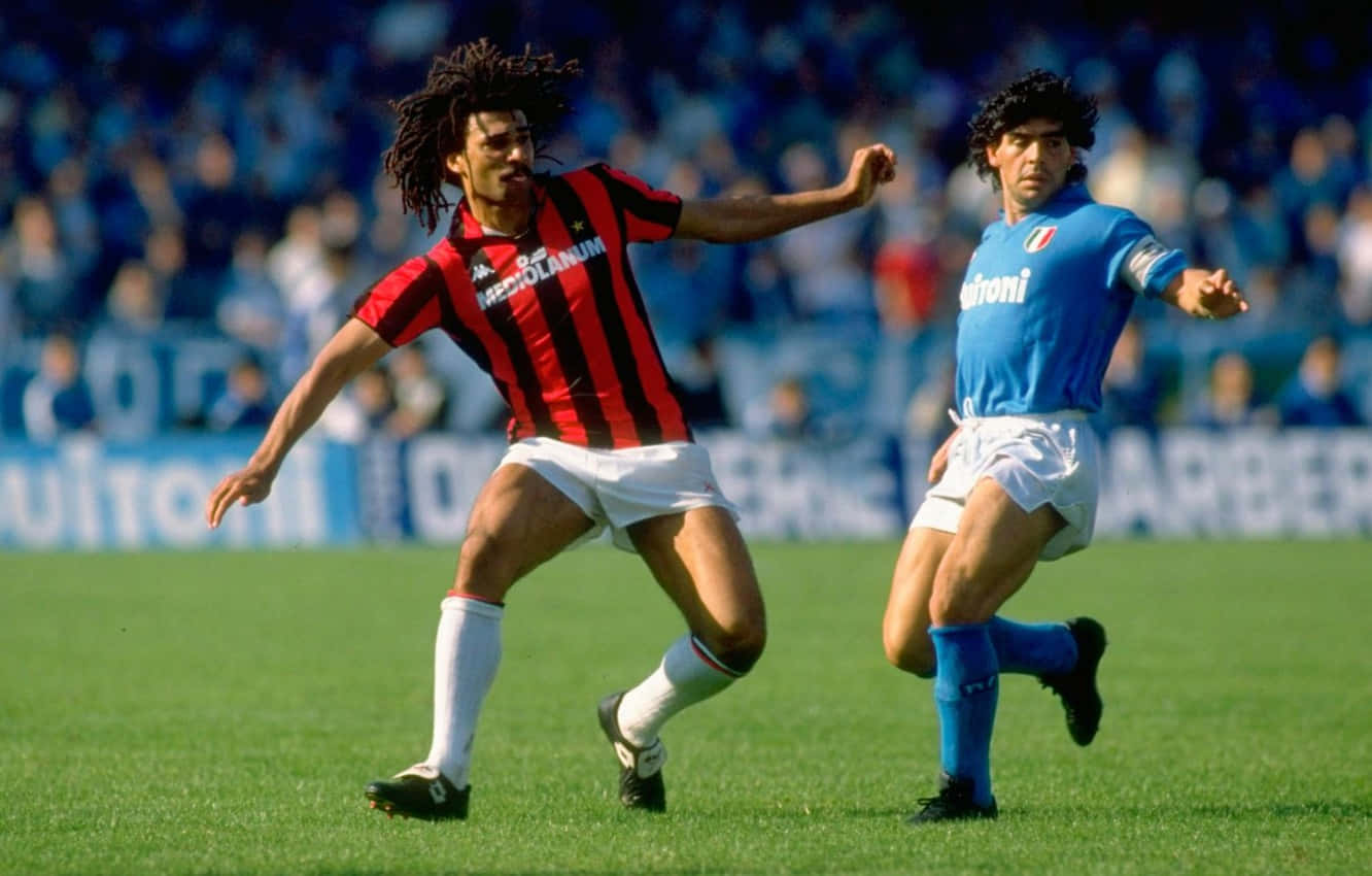 Diego Maradona Ruud Gullit Football Photography Wallpaper