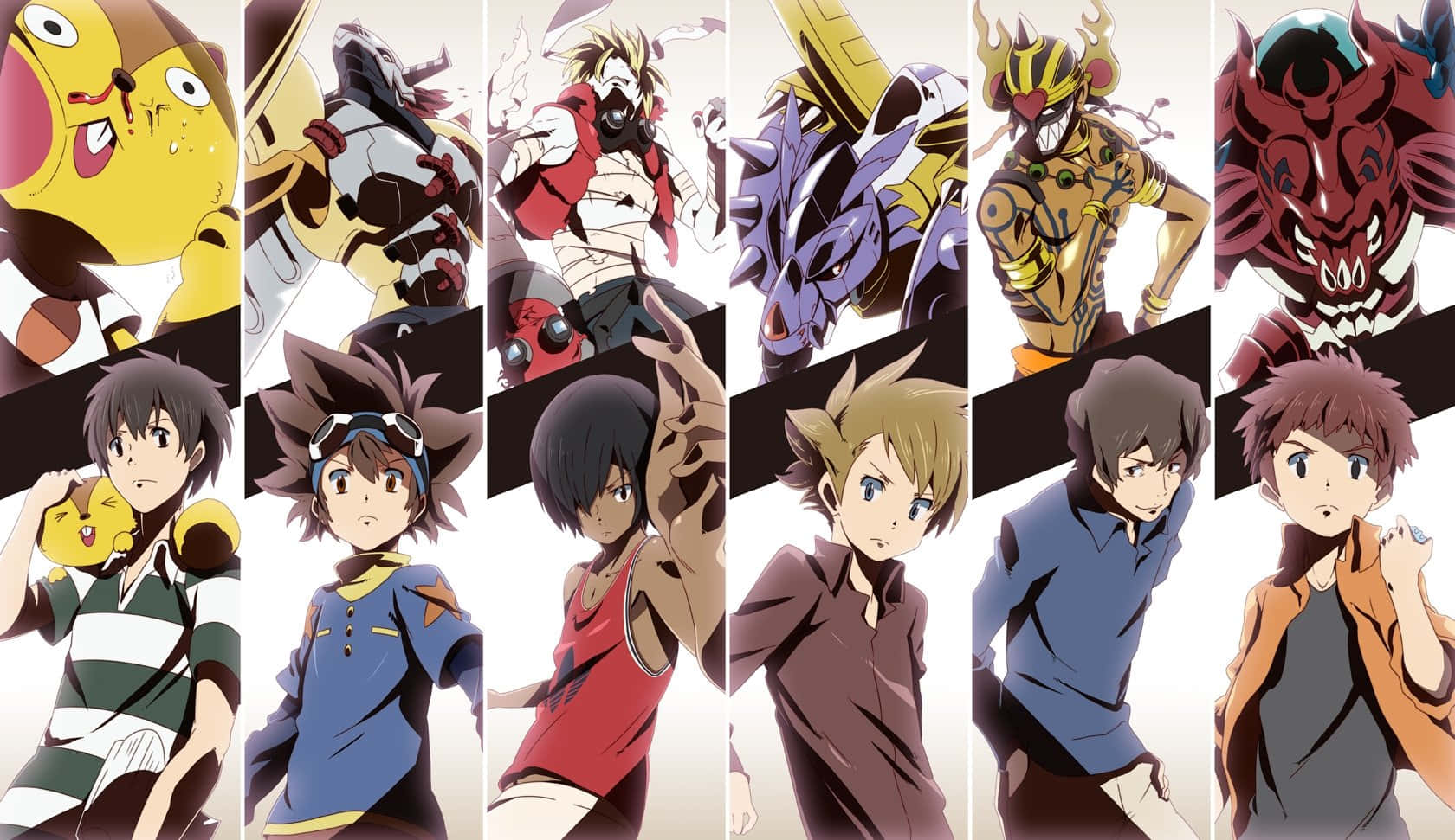 Digimon Adventure Character Collage Wallpaper