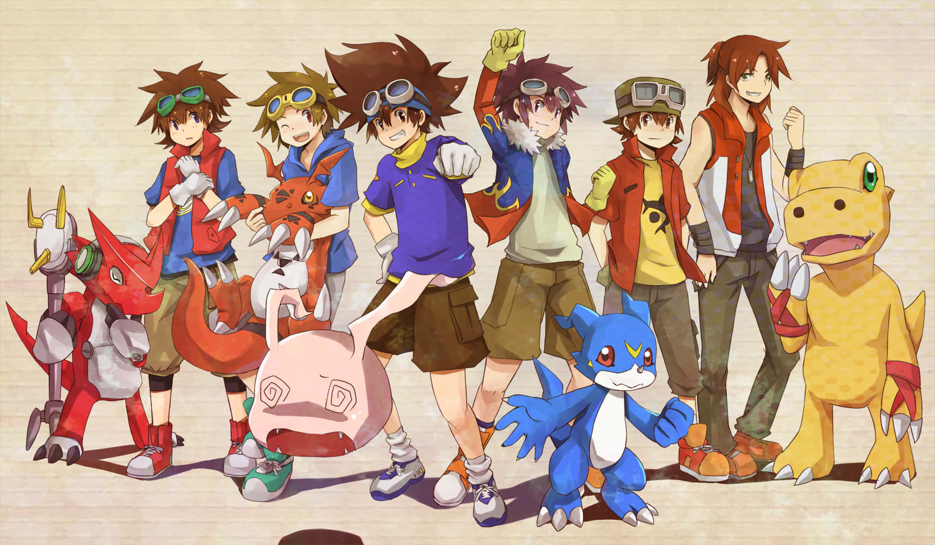 Digimon Adventure Group Artwork Wallpaper