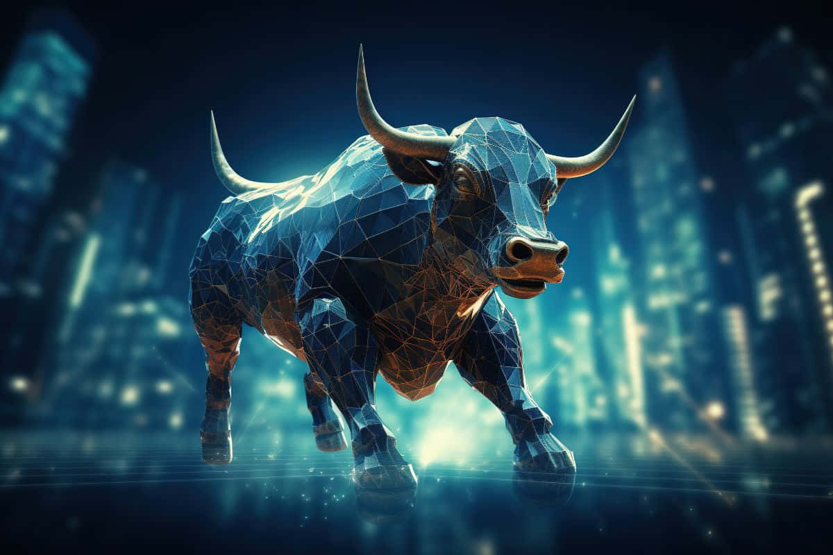 Digital Bull Market Symbol Wallpaper