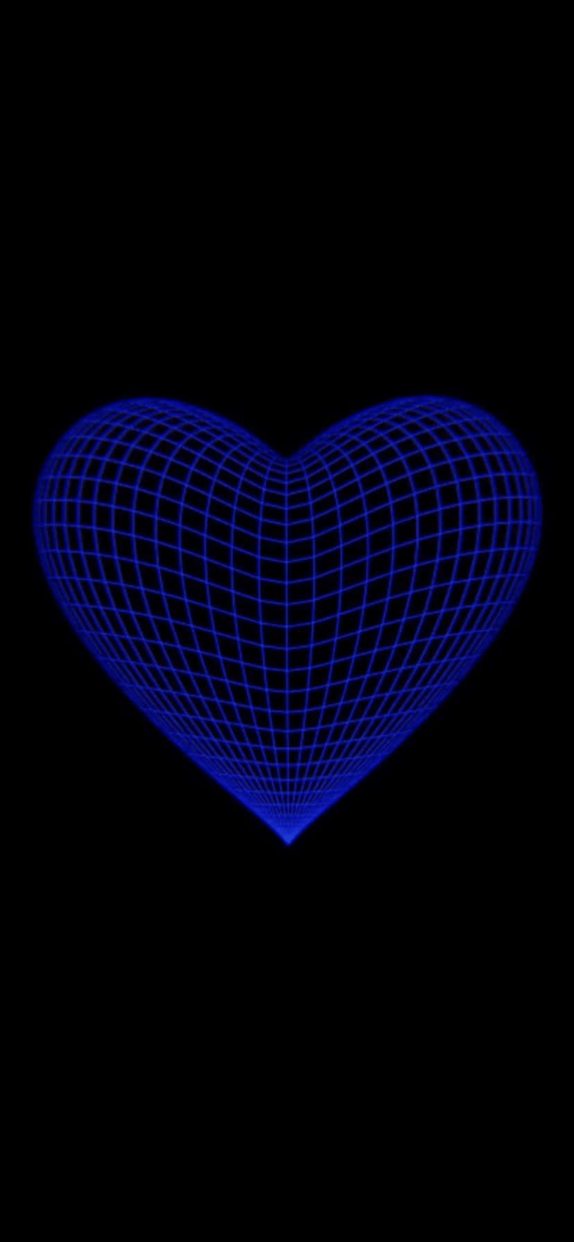 Digital Heart Grid Cybercore Wallpaper