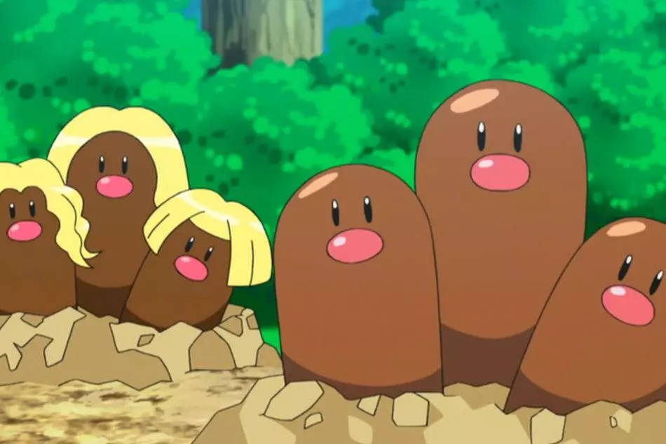 Diglett Dugtrio In Their Primal Form Wallpaper