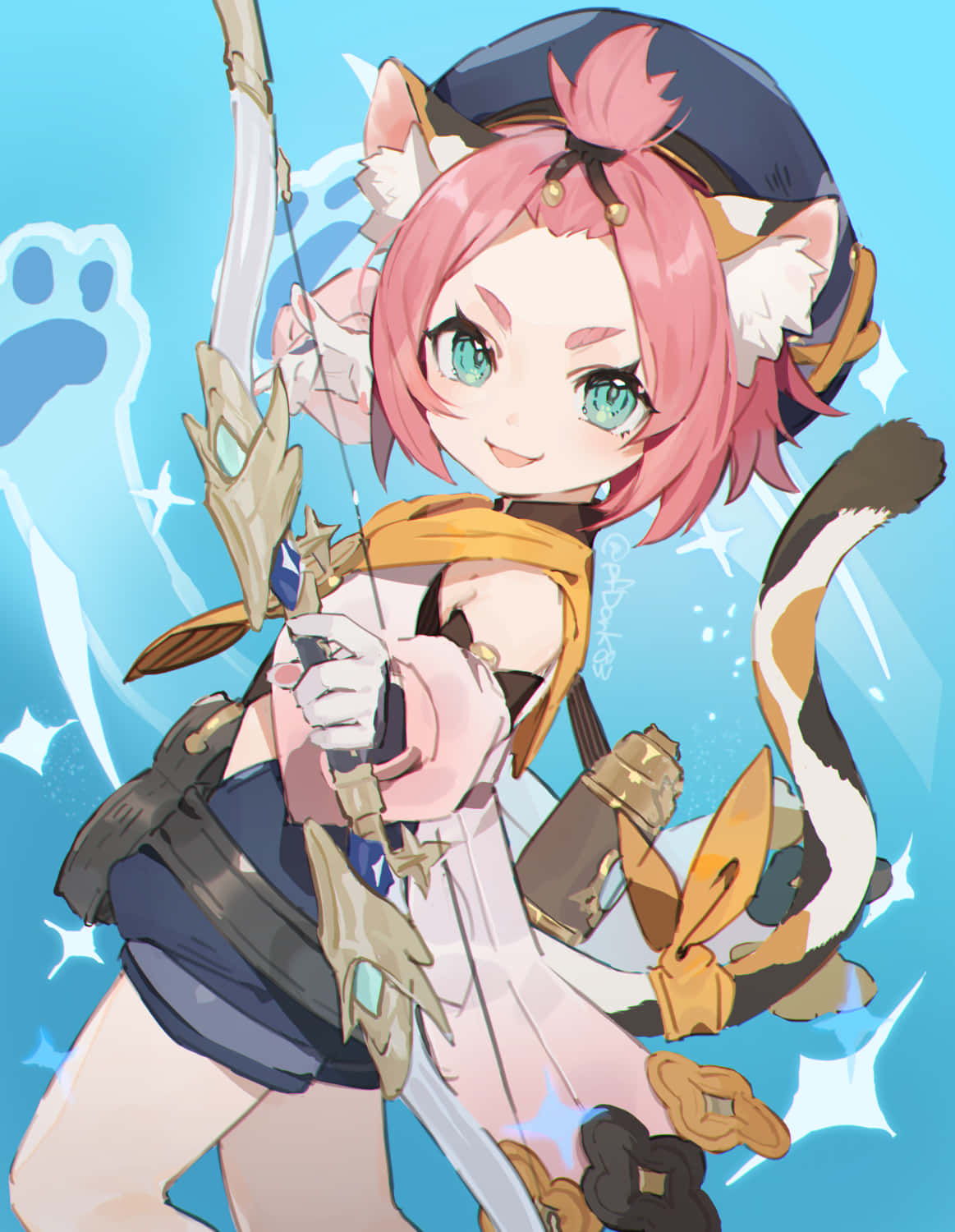 Diona From Genshin Impact: Adorable Cryo Bow-user And Bartender Wallpaper