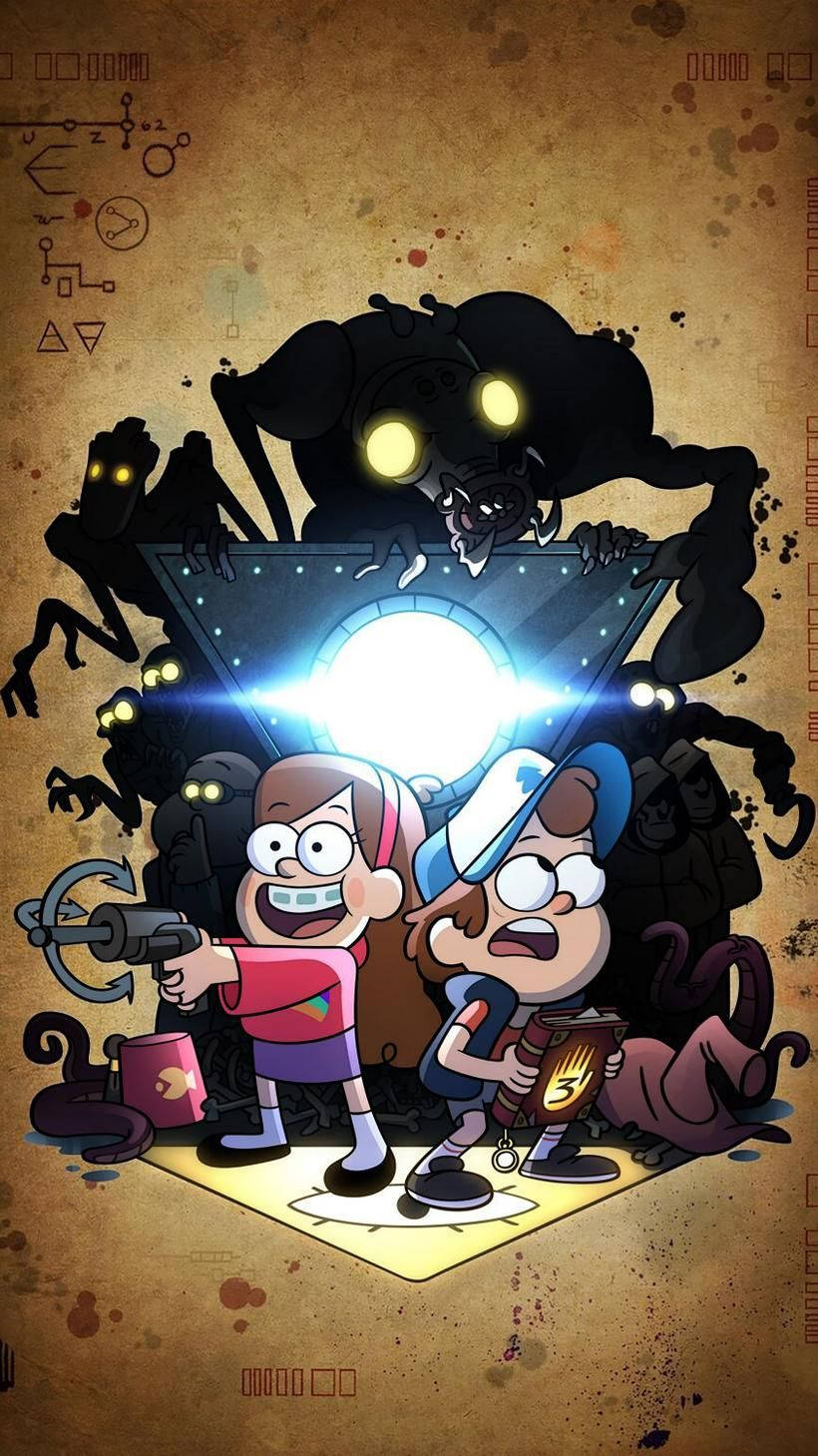 Dipper Pines And Sister Art Wallpaper