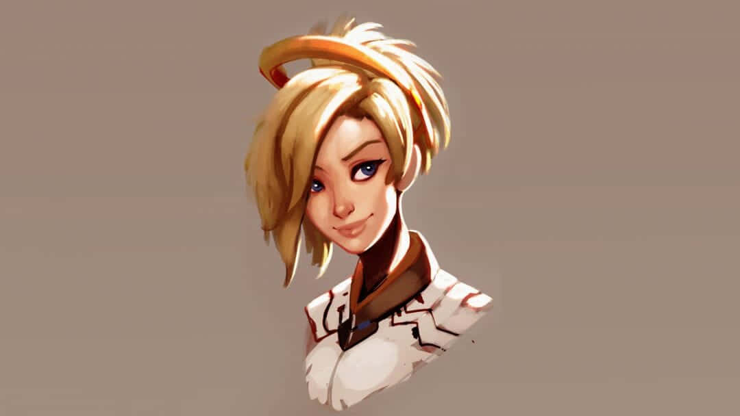 Discerning And Heroic: Mercy From Overwatch Wallpaper