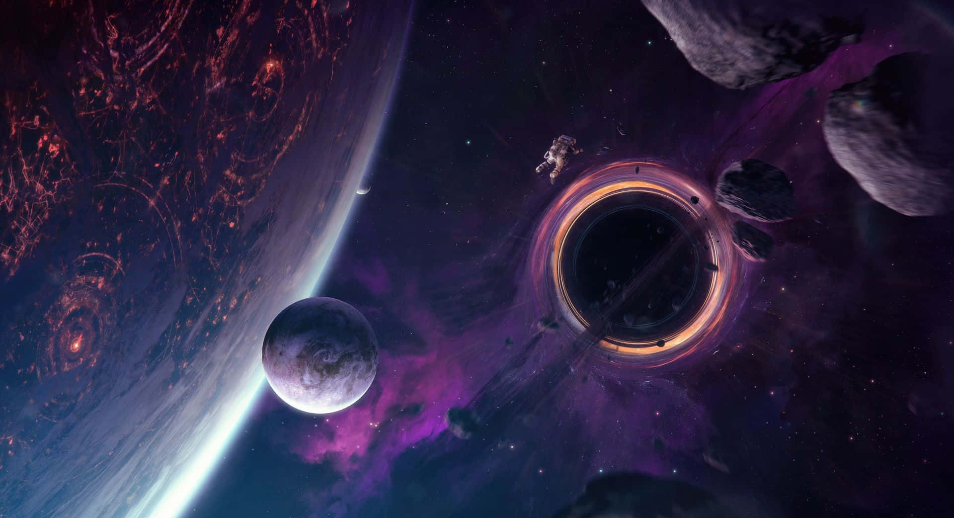 Discover The Hidden Worlds Of Fantasy Space Wallpaper