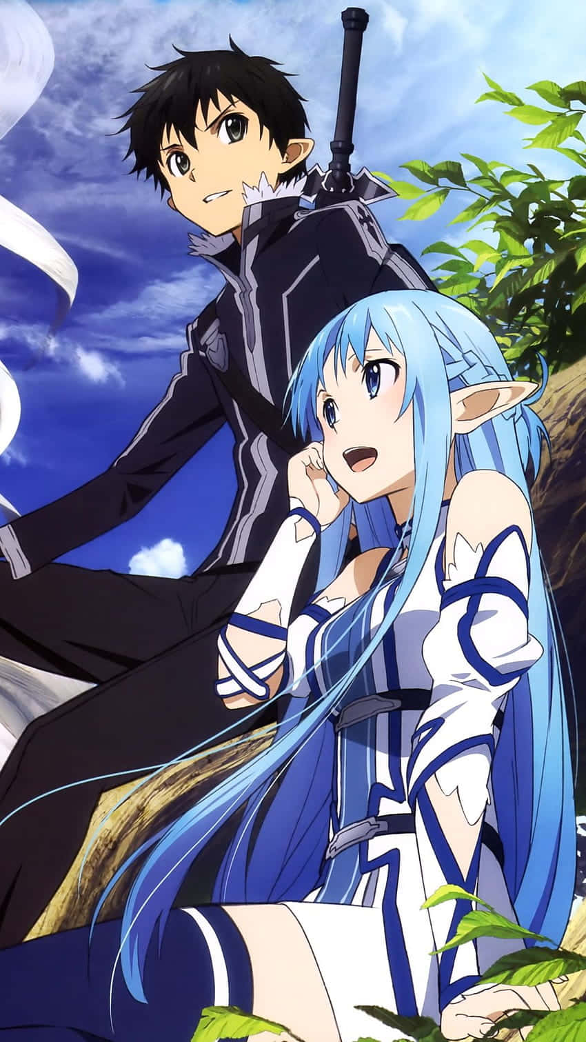 Discover The World Of Sword Art Online With This Empowering Iphone Wallpaper! Wallpaper