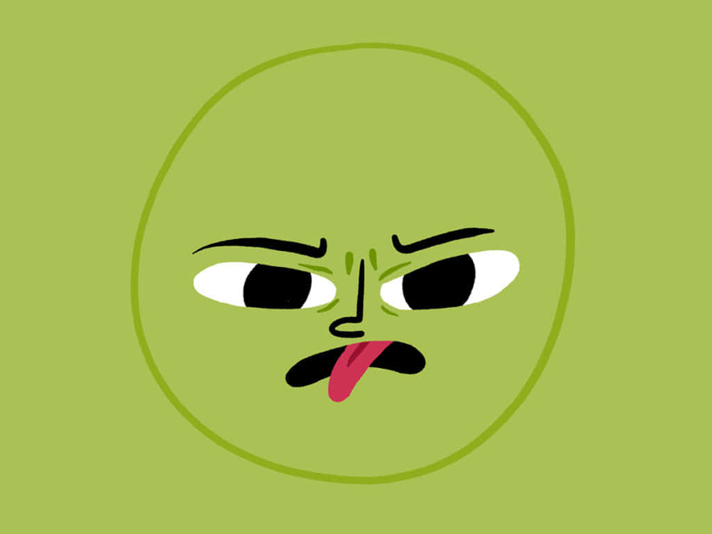 Disgusted Face Cartoon Expression Wallpaper