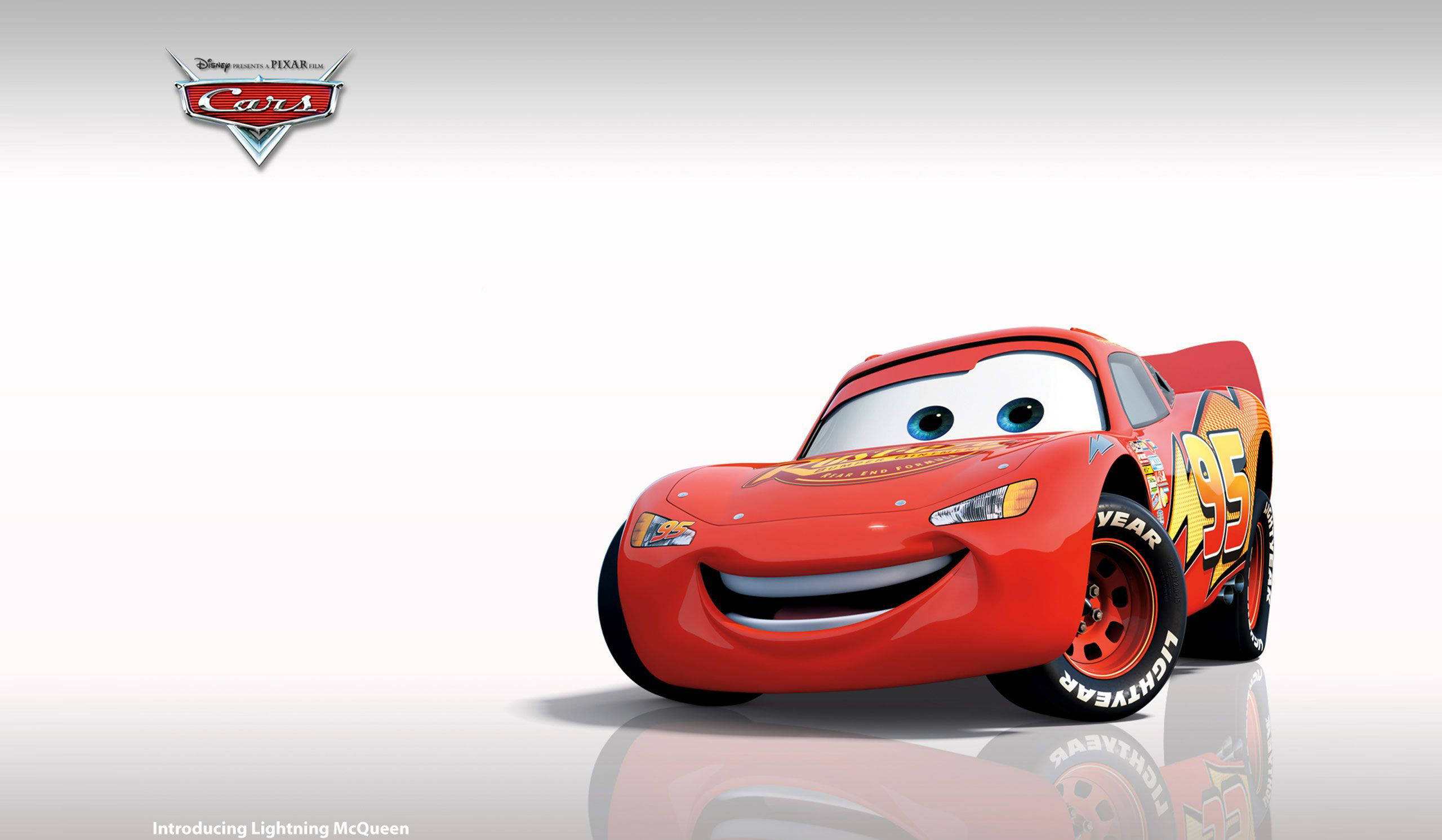 Disney Cars Lightning White Wallpaper