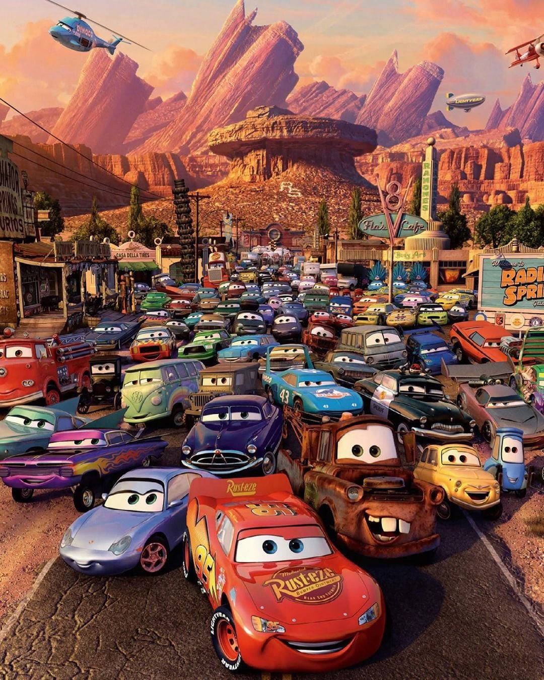 Disney Cars Radiator Springs Group Wallpaper