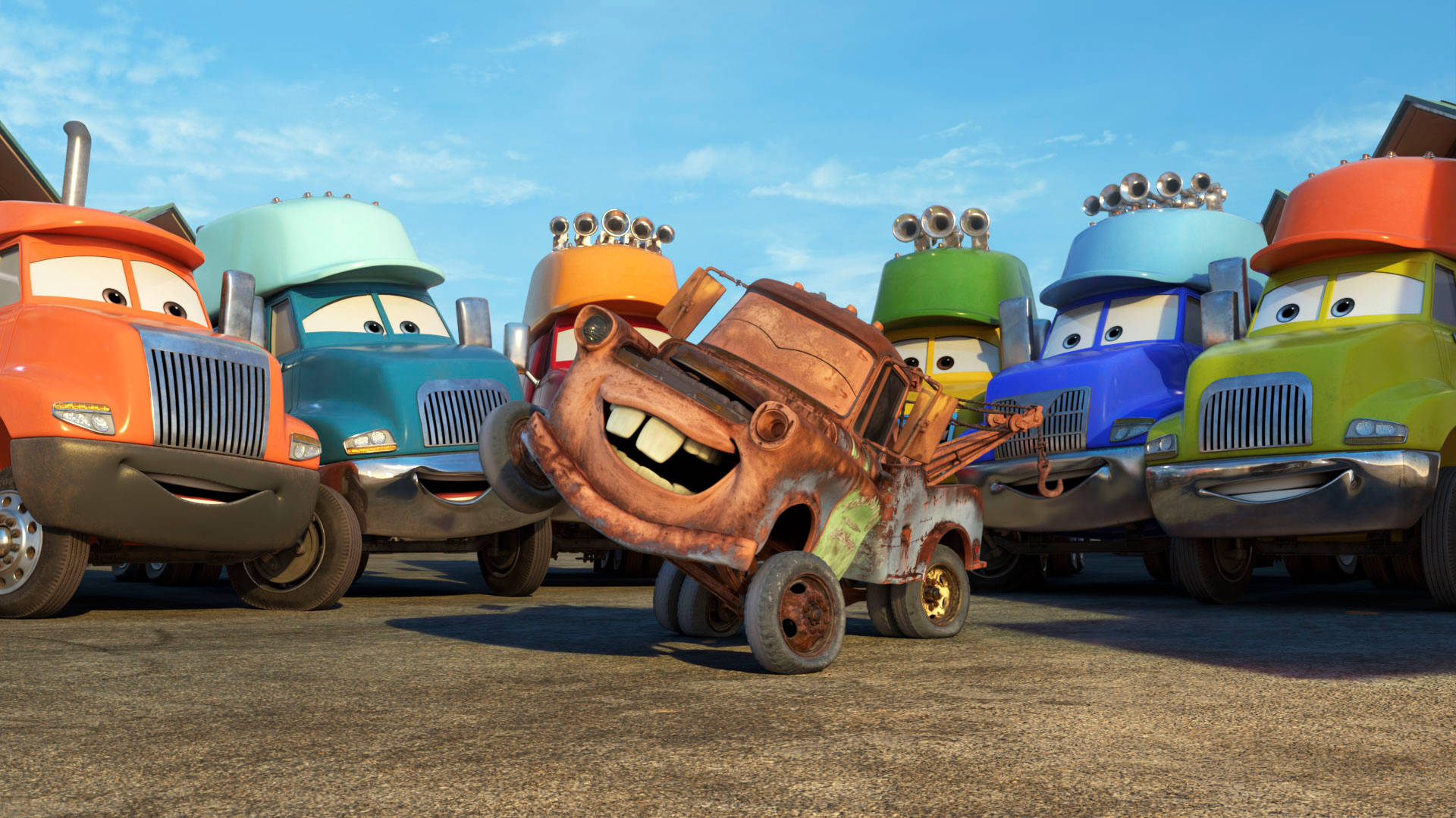 Disney Cars Trucks Wallpaper