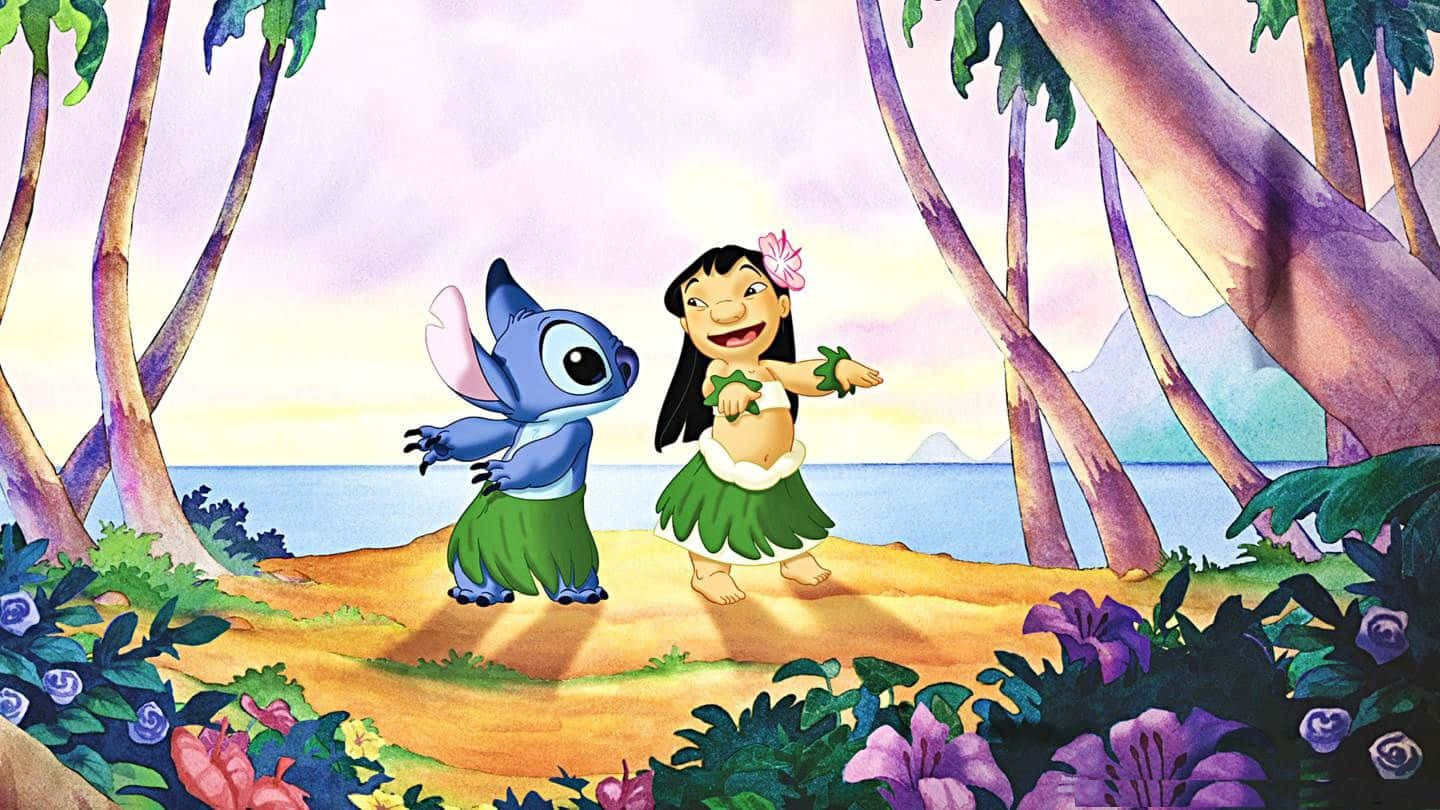 Disney Computer Lilo And Stich Dancing Wallpaper