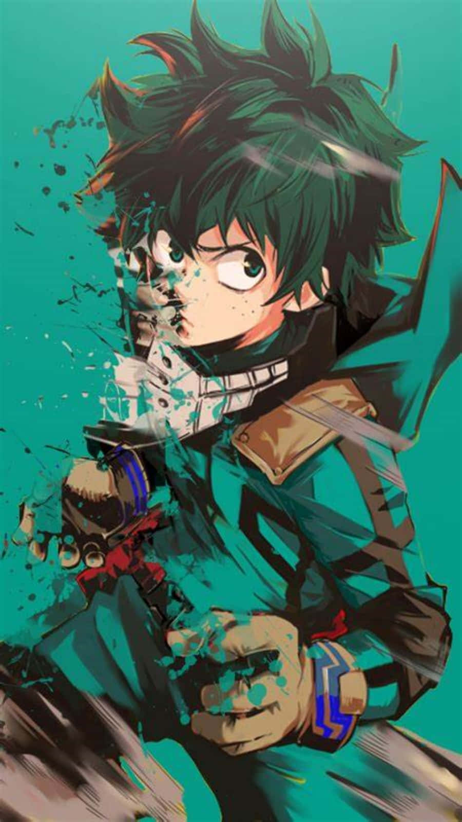 Dispersed My Hero Academia Deku Phone Wallpaper