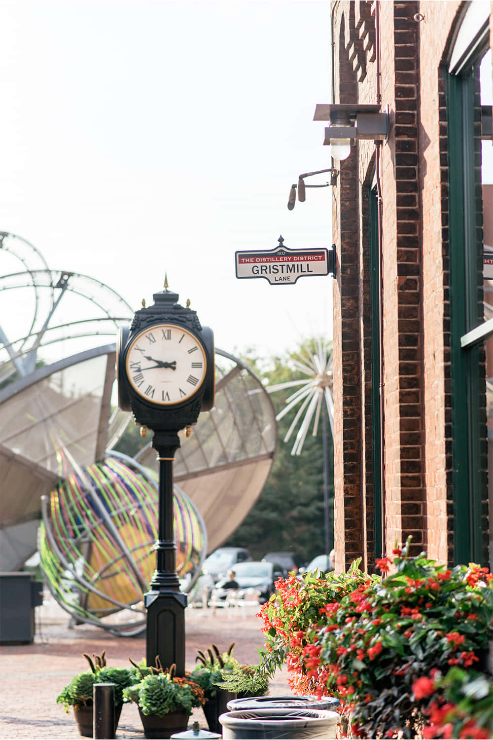 Distillery District Gristmill Lane Clock Wallpaper