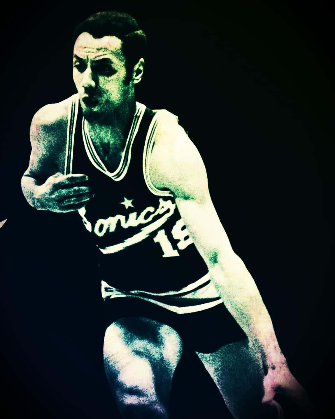 Distorted Vintage Still Of Lenny Wilkens Wallpaper