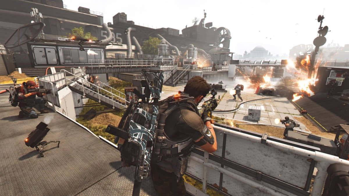 Division2_ Urban_ Combat_ Scene Wallpaper