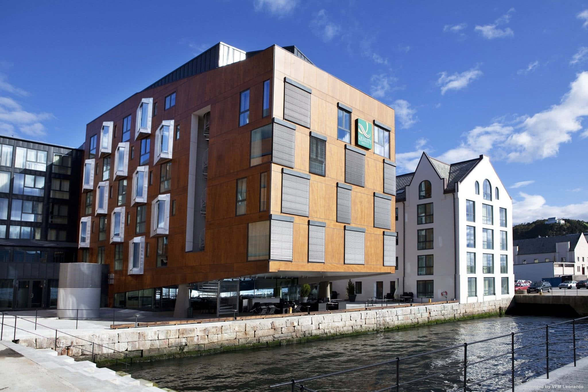 Dizzying Panoramic View Of Ålesund, Norway Wallpaper