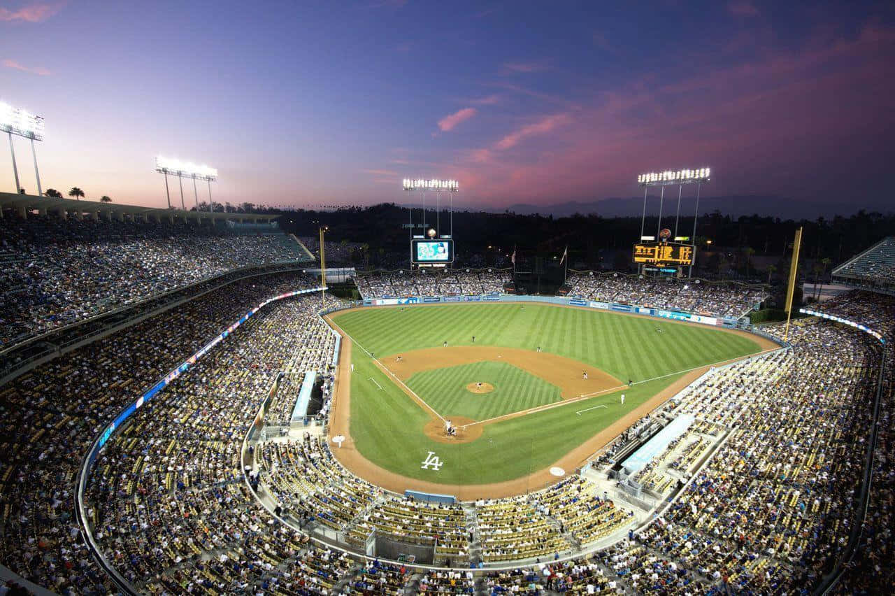 Dodger Stadium Majestic Night Sky Wallpaper