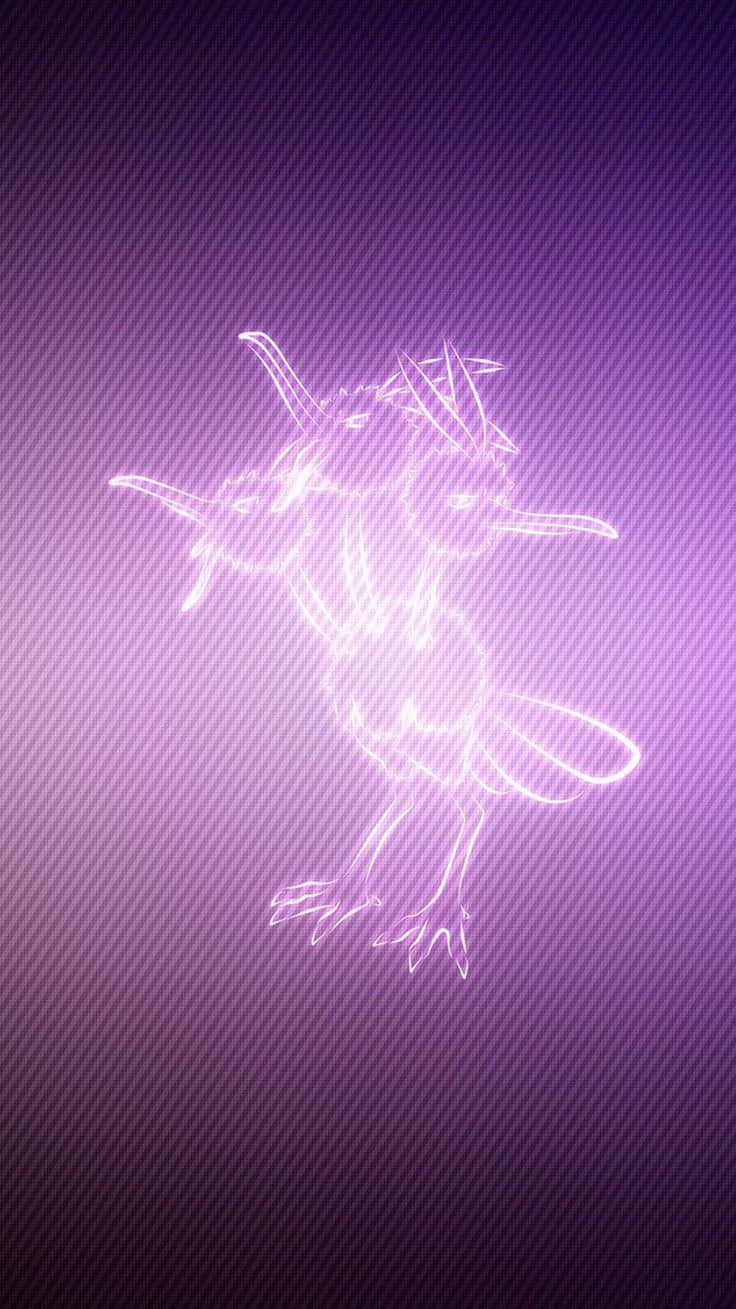 Dodrio Light Outline Purple Wallpaper