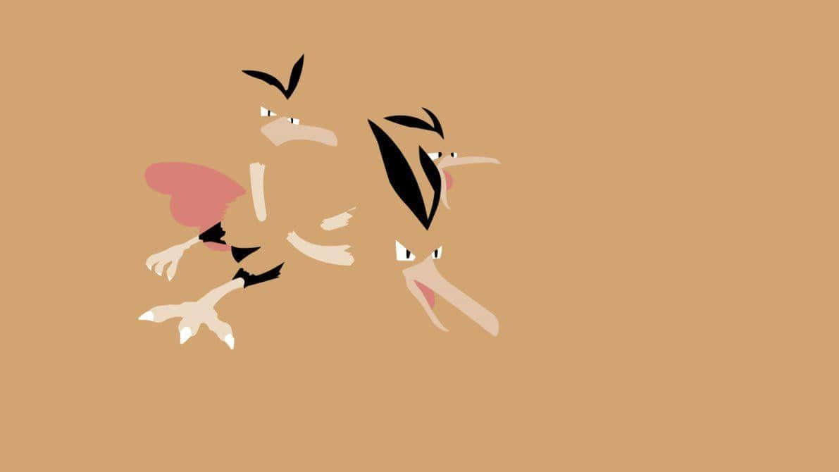 Dodrio Vector Art Beige Wallpaper