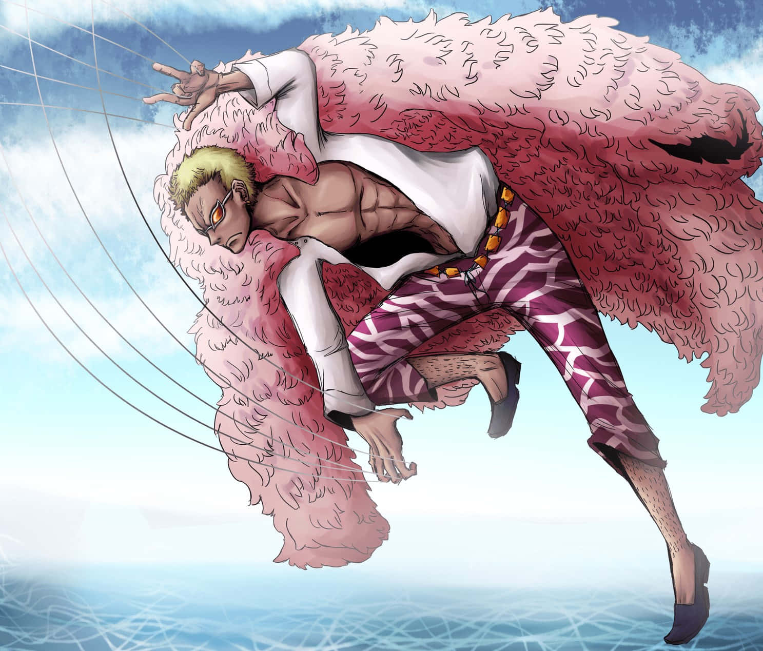 Doflamingo One Piece Anime Artwork Wallpaper