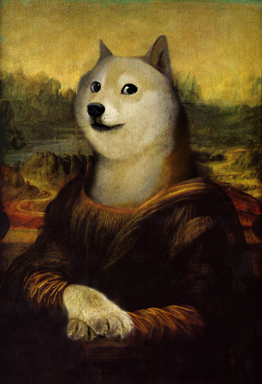 “doge Mona Lisa - Art At Its Finest” Wallpaper