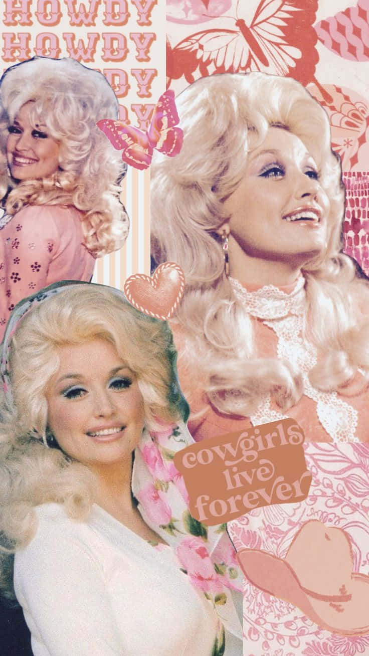 Dolly Parton Collage Aesthetic Wallpaper