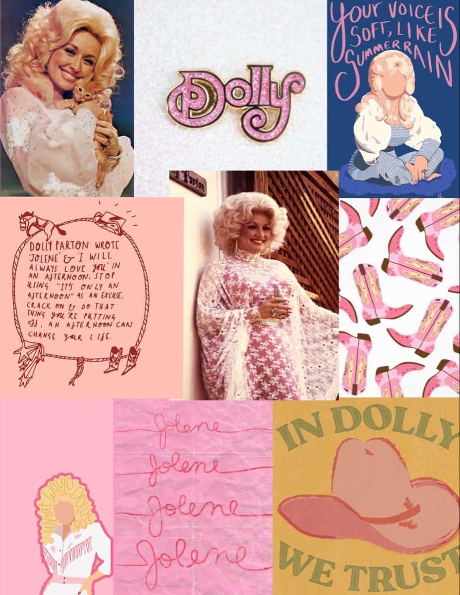 Dolly Parton Collage Aesthetic Wallpaper