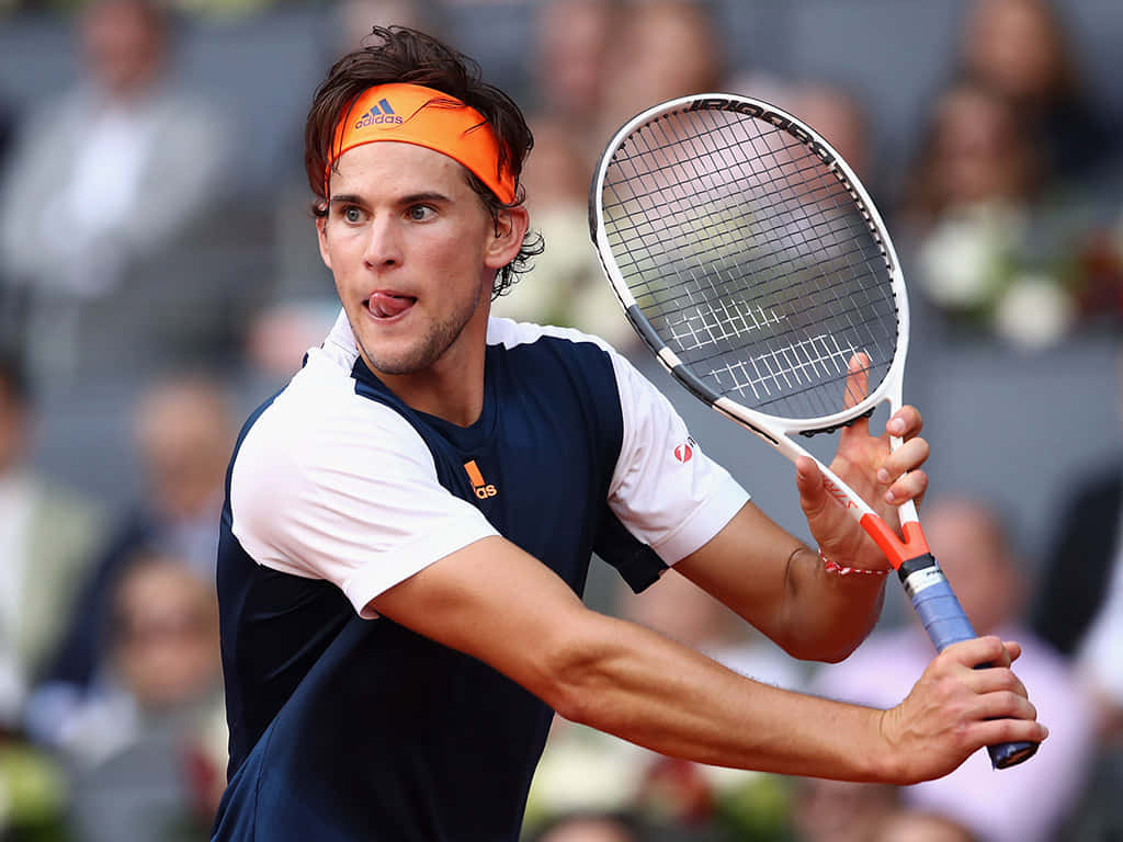 Dominic Thiem Tennis Action Shot Wallpaper