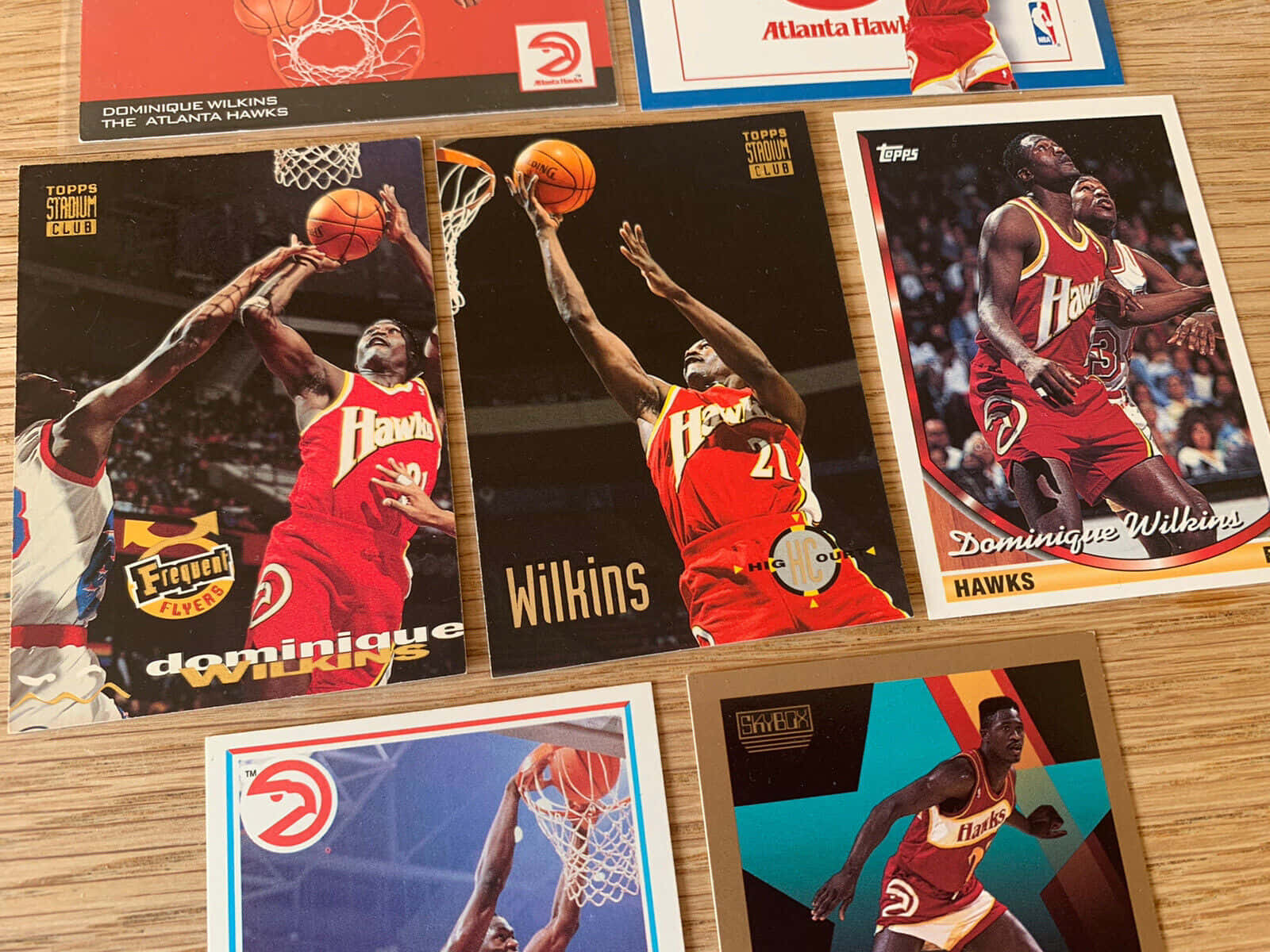 Dominique Wilkins Nba Photo Card Collage Wallpaper