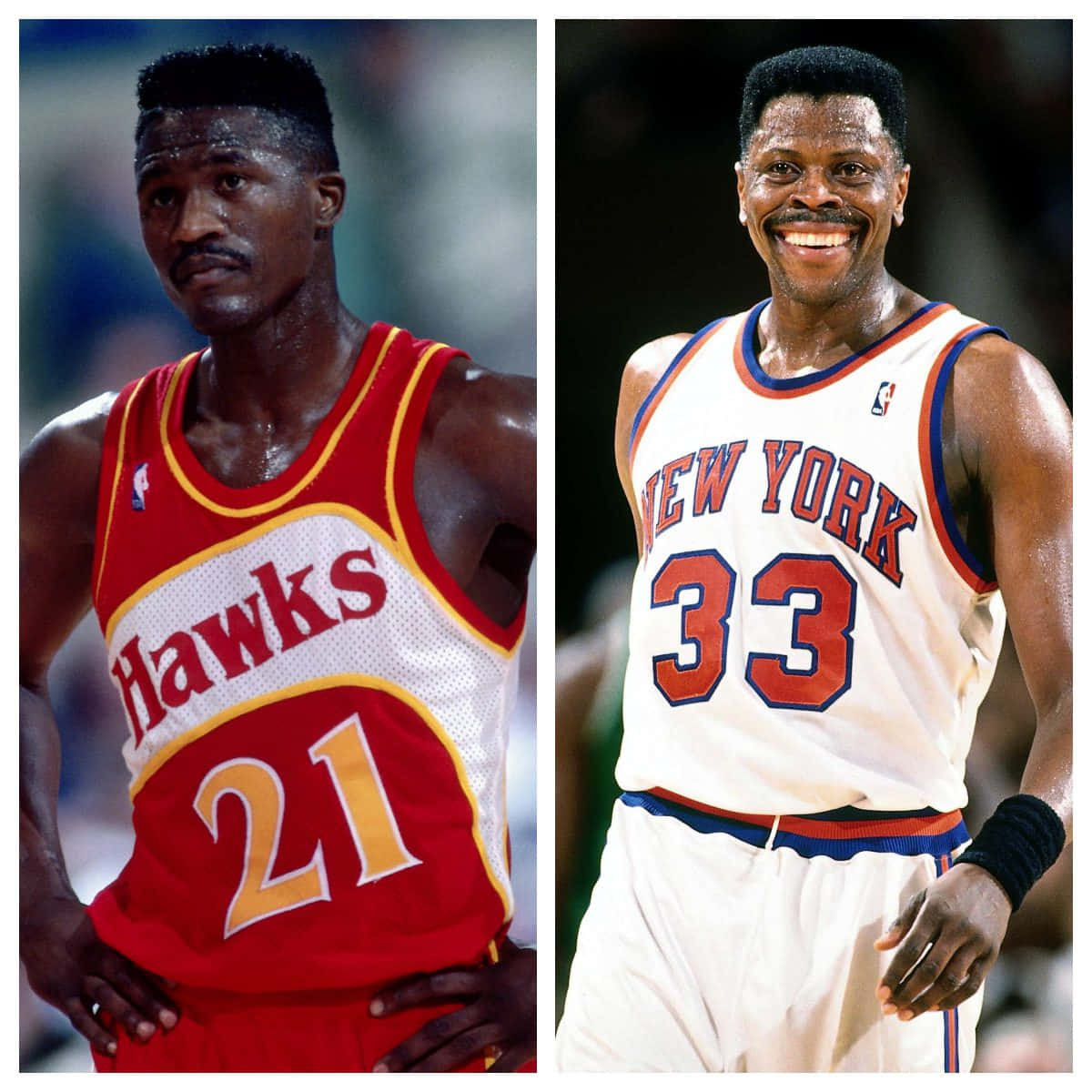 Dominique Wilkins Patrick Ewing Nba Cllage Wallpaper