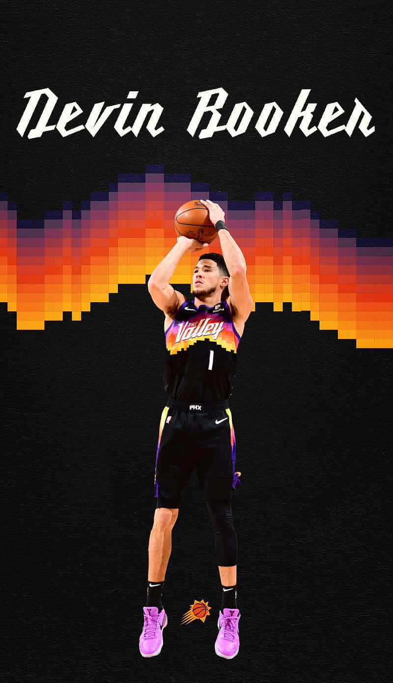 Don't Miss A Shot - Grab The Devin Booker Iphone Today! Wallpaper