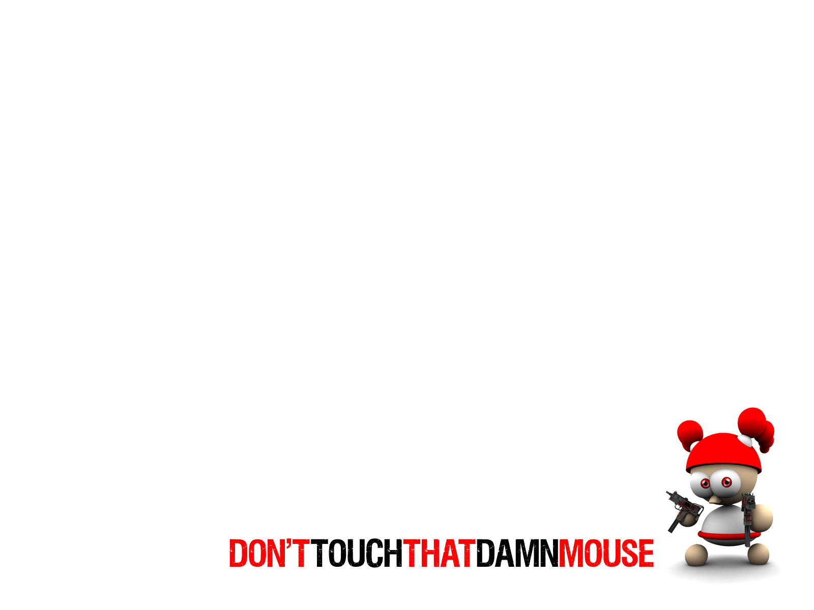 Don't Touch My Computer Cute Bear Wallpaper