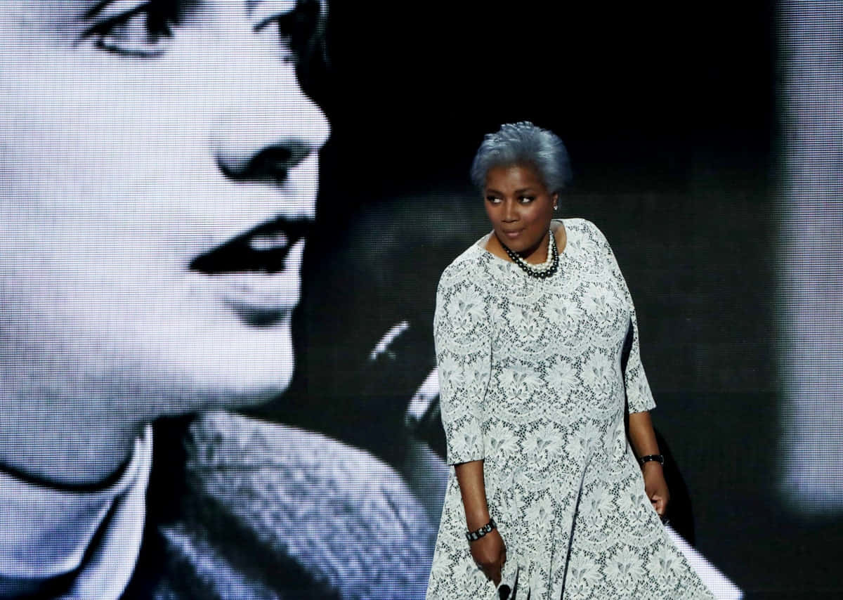 Donna Brazile Delivering A Speech Wallpaper