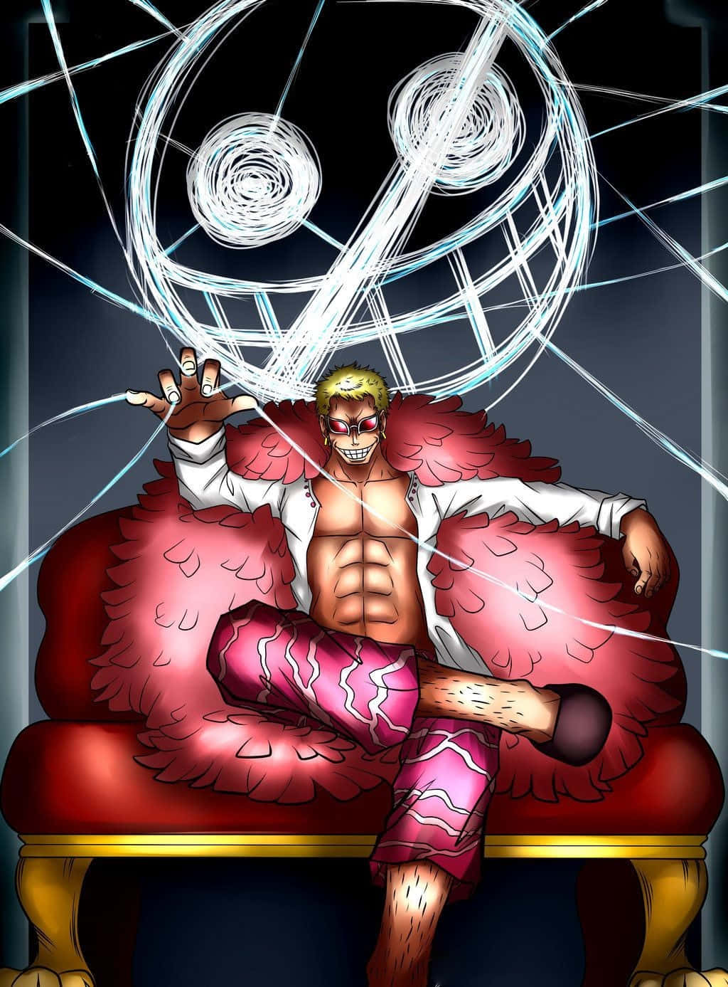 Donquixote Doflamingo Looking Menacing Wallpaper