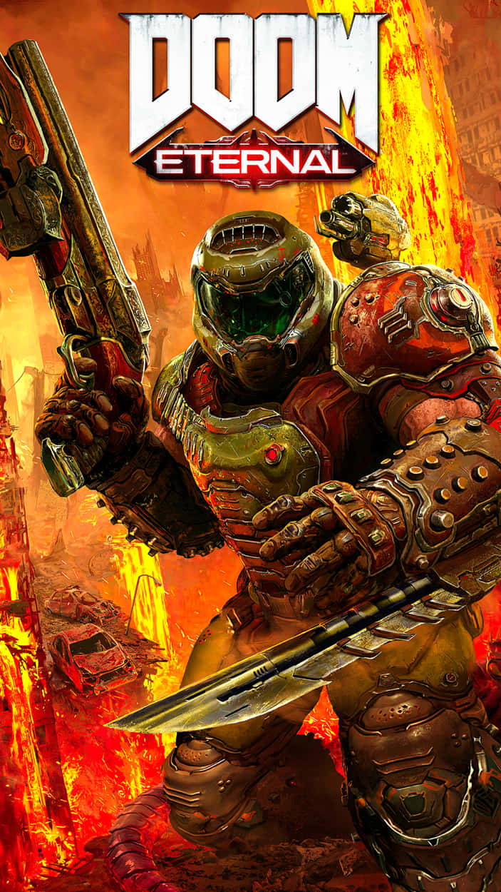 Doom Iphone Gun Knife Wallpaper